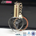 Customized design popular 3d fire extinguisher crystal keychain